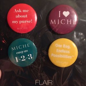 🌺 Miche set of 4 round pins. New original package